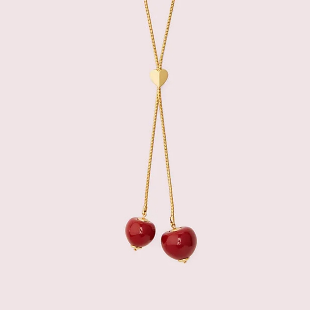 Kate Spade BNWT Tutti fruity cherry linear necklace